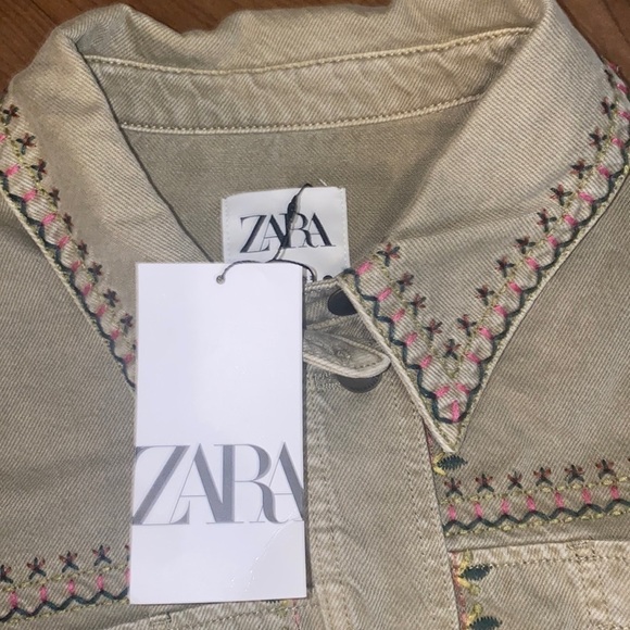 Zara Tan Jacket with Brown Accents - Picture 10 of 11